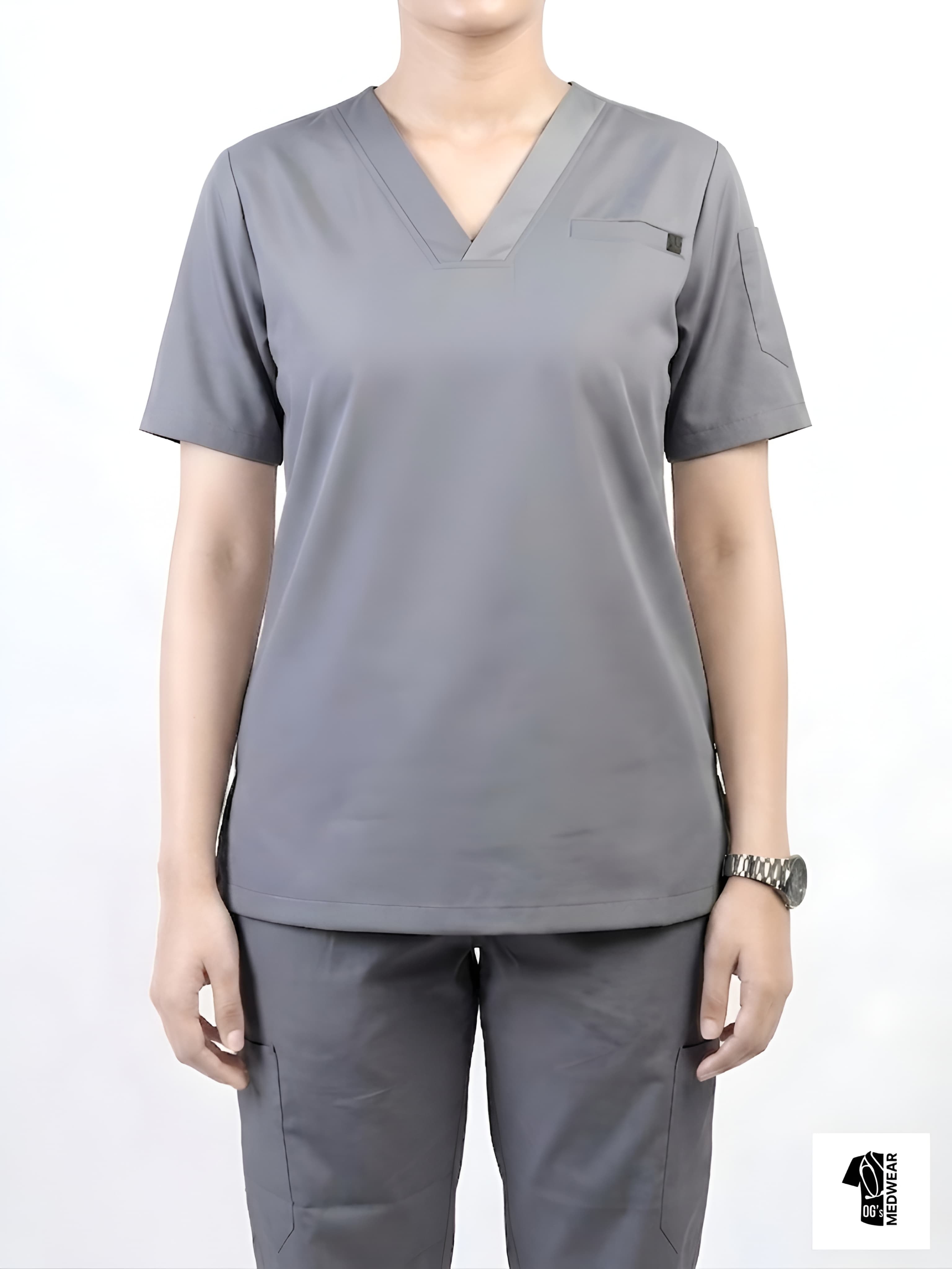 Aurex ─ Light Gray Scrub - Image 3