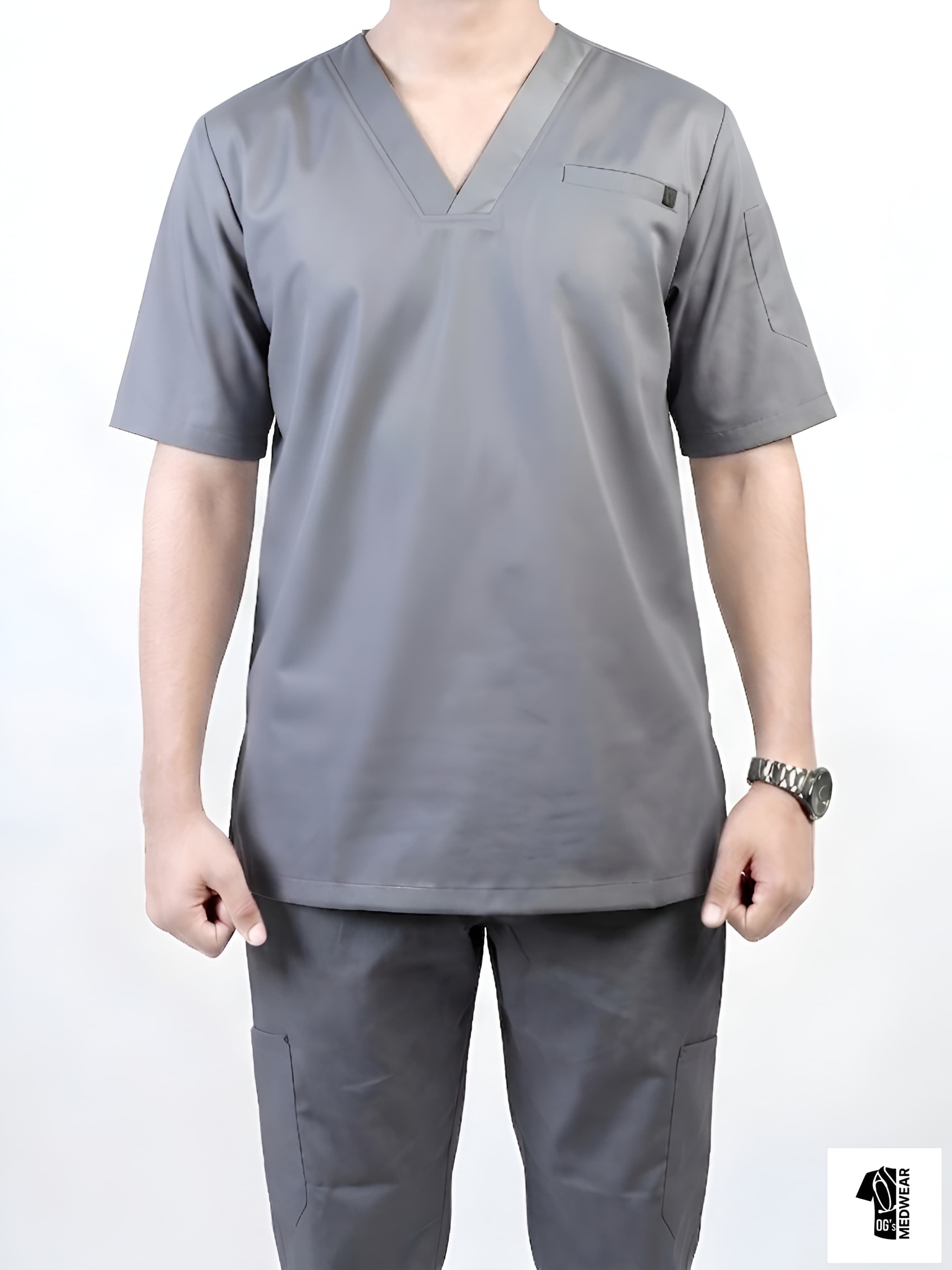 Aurex ─ Light Gray Scrub - Image 2